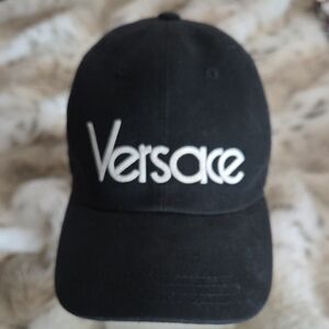 Versace Black and White Logo Cap
